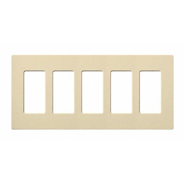 Designer Wall Plates, Number of Gangs: 5 Gloss Finish, Ivory
