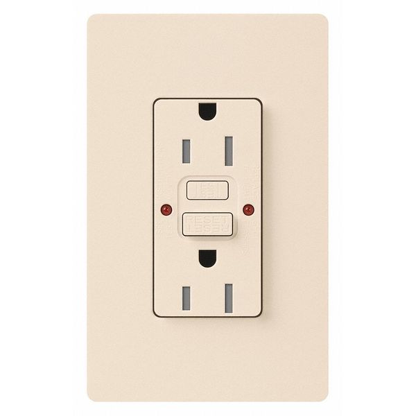 Receptacles, GFCI, Tamper-Rsnt, Lt Almond