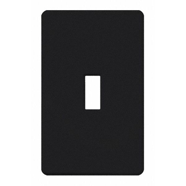 Traditional Fassada Wall Plates, Number of Gangs: 1 Gloss Finish, Black