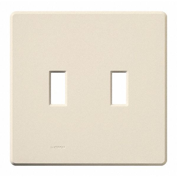 Traditional Fassada Wall Plates, Number of Gangs: 2 Gloss Finish, Light Almond