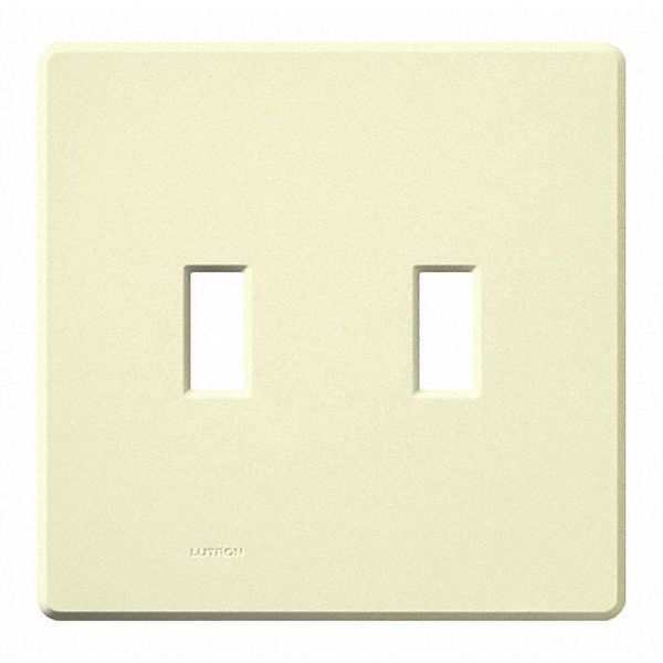 Traditional Fassada Wall Plates, Number of Gangs: 2 Gloss Finish, Almond