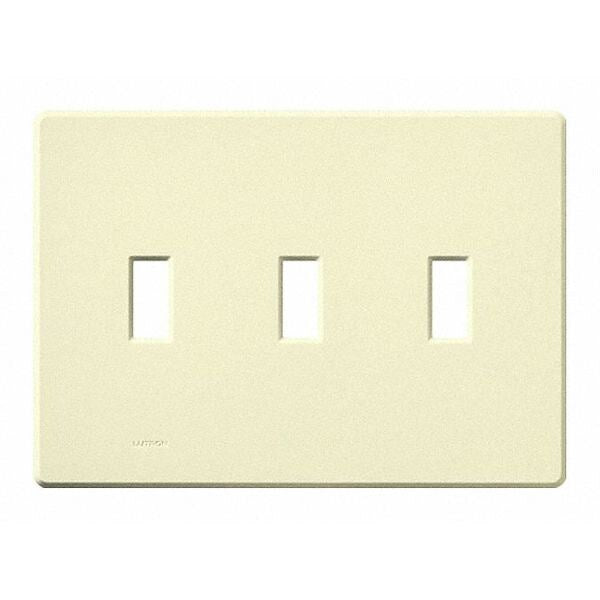 Traditional Fassada Wall Plates, Number of Gangs: 3 Gloss Finish, Almond