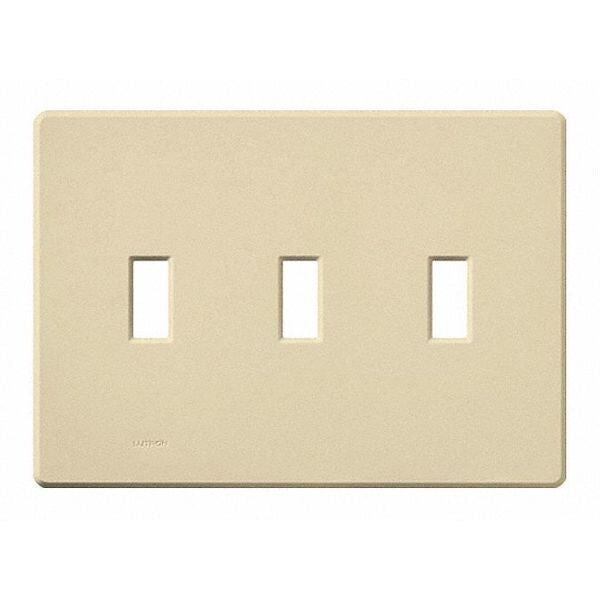 Traditional Fassada Wall Plates, Number of Gangs: 3 Gloss Finish, Ivory