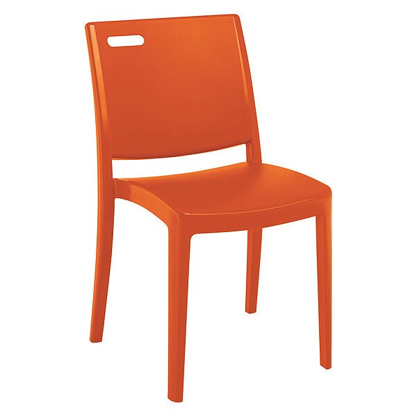 Metro Stacking Chair, Orange