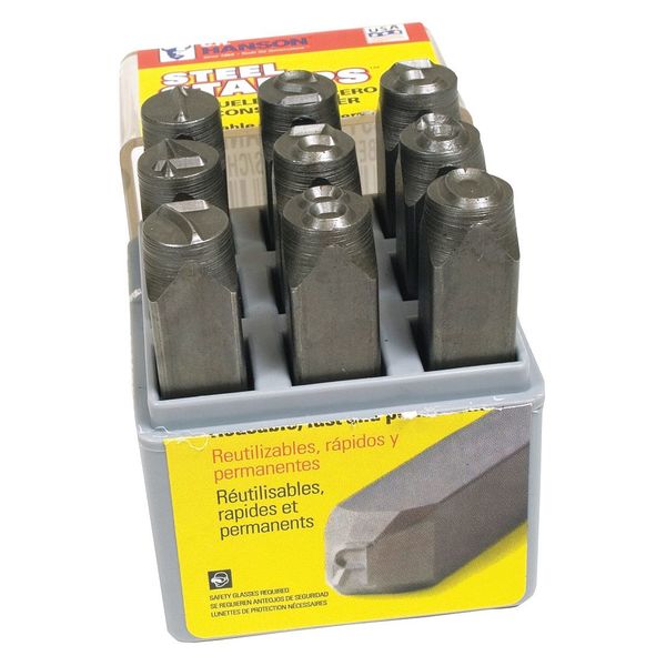 Number Stamp Set, Rnd Face, 3/16