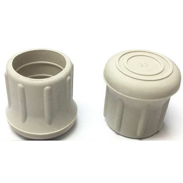 Protective Leg Tip, SlipOn, Rd, 1-7/32, PK10