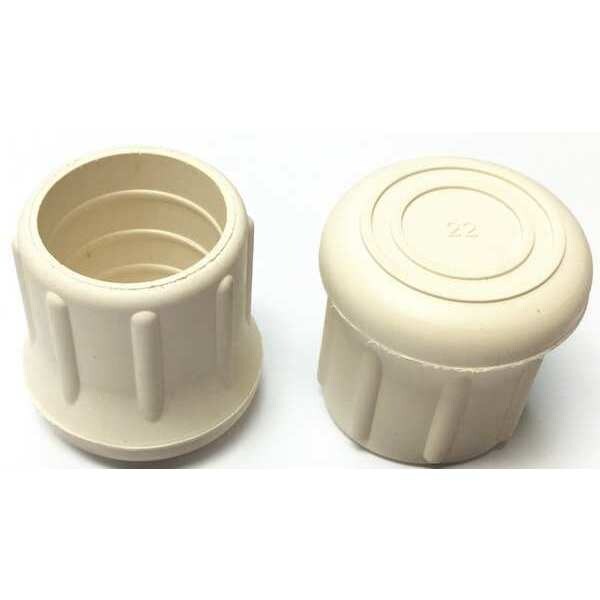 Protective Leg Tip, SlipOn, Rd, 1-7/32, PK10
