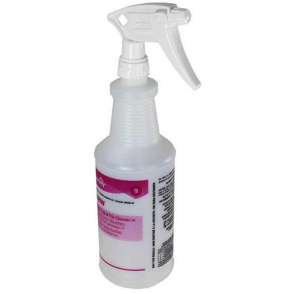 32 oz. Clear, Preprinted Trigger Spray Bottle, 12 Pack