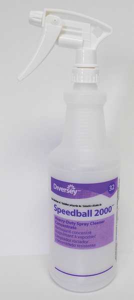 32 oz. Clear, Preprinted Trigger Spray Bottle, 12 Pack