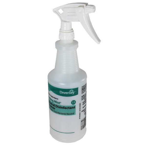 32 oz. Clear, Preprinted Trigger Spray Bottle, 12 Pack