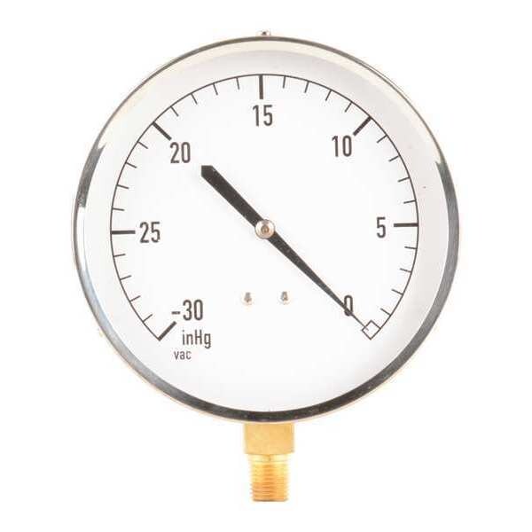 Vacuum Gauge, Mechanical Cont, 4-1/2 In
