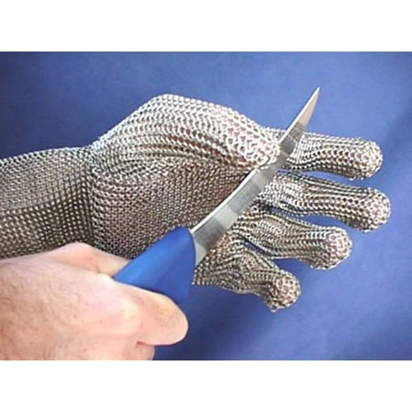 Cut Resistant Gloves, Stainless Steel Mesh, XL, 1 PR