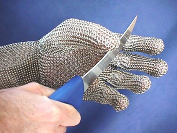 Cut Resistant Gloves, Stainless Steel Mesh, S, 1 PR