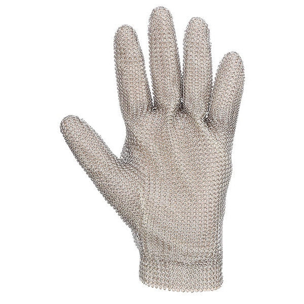 Cut Resistant Gloves, Stainless Steel Mesh, M, 1 PR