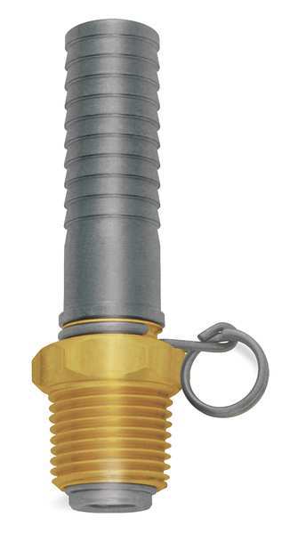 Swivel Hose Adapt, 3/4 GHT/HoseBarb, Bras