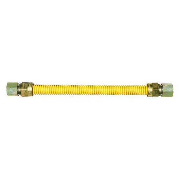 Gas Connector, 1/2 x24 In L, 150,000 BTU