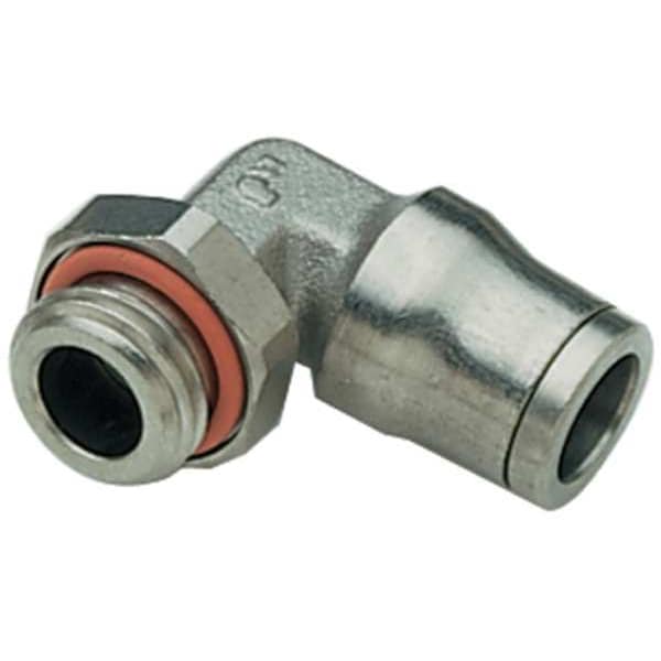Nickel Plated Brass Male Elbow, 90 Degrees, 13/32 in Tube Size
