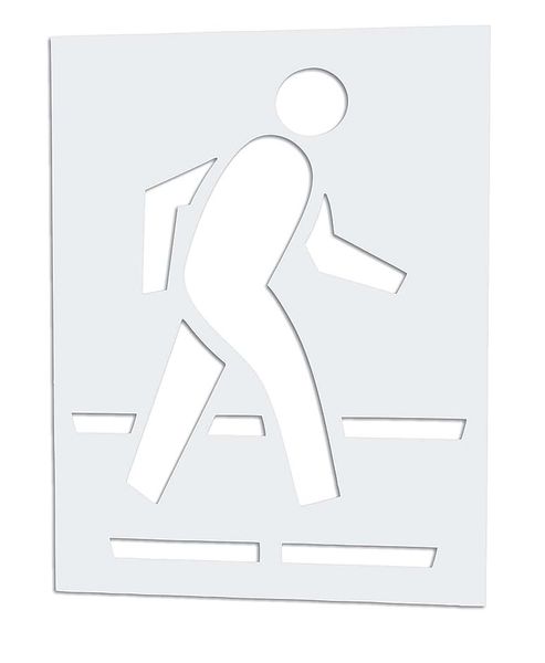 Pavement Stencil, 54 in, Ped Crossing1/16