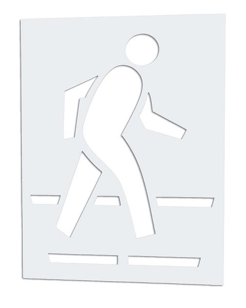 Pavement Stencil, 54 in, Ped Crossing, 1/8