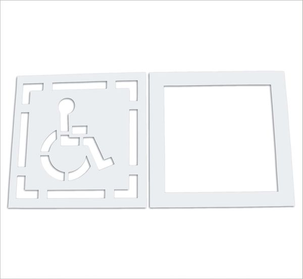 Pavement Stencil, 30 in, DOT Handicap, 1/8