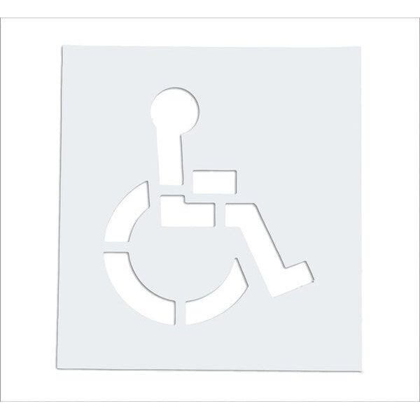 Pavement Stencil, 48 in, Handicap, 1/16, STL-116-3048