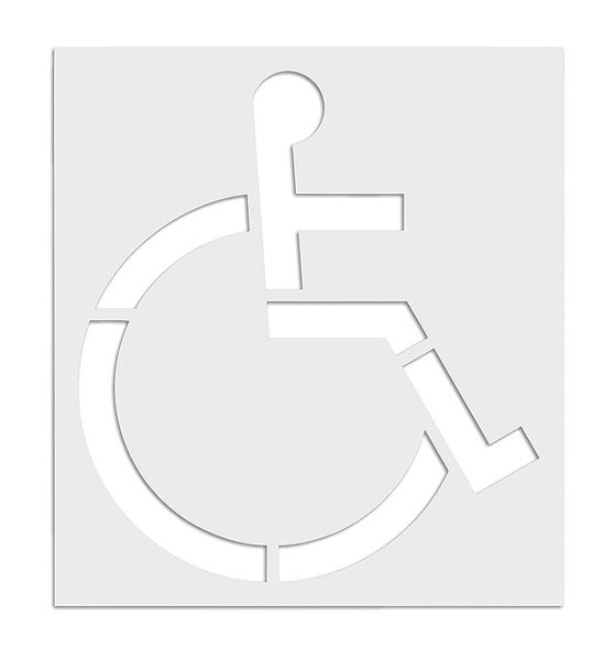 Pavement Stencil, 72 in, Handicap, 1/16