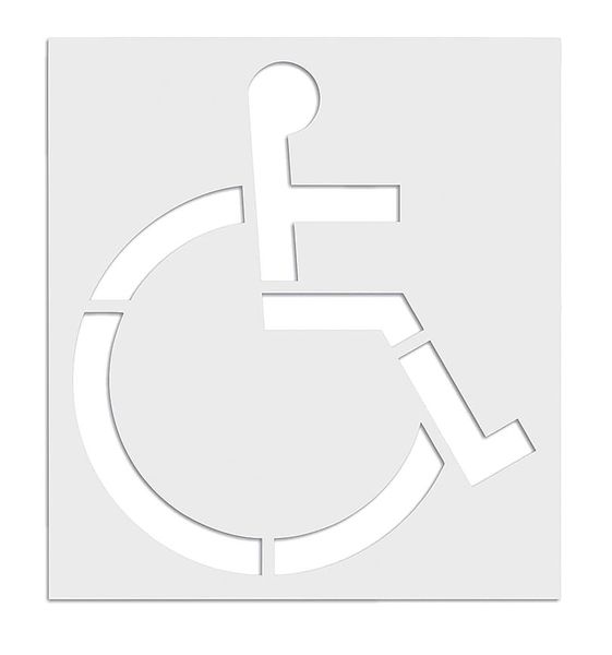 Pavement Stencil, 72 in, Handicap, 1/8