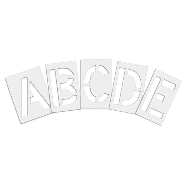 Pavement Stencil, 8 in, Alphabet Kit, 1/16