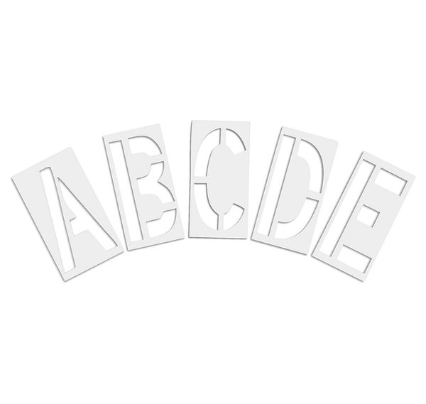 Pavement Stencil, 24 in, Alphabet Kit, 1/8, STL-108-8245