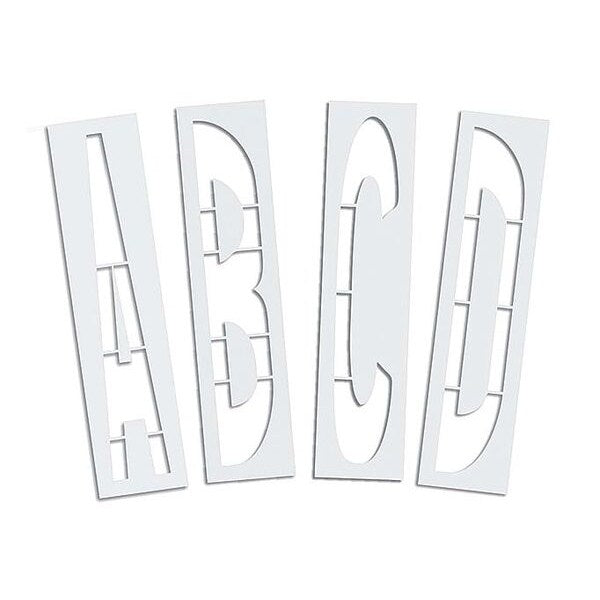 Pavement Stencil, 48 in, Alpha Kit, 1/8