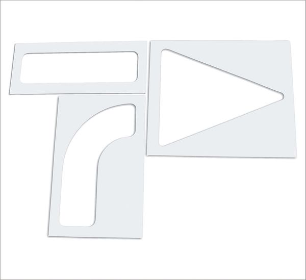 Pavement Stencil, 90 in, Arrow Kit, 1/8