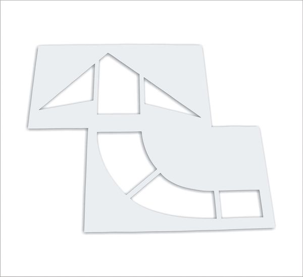 Pavement Stencil, MUTCD Curved Arrow, 1/8