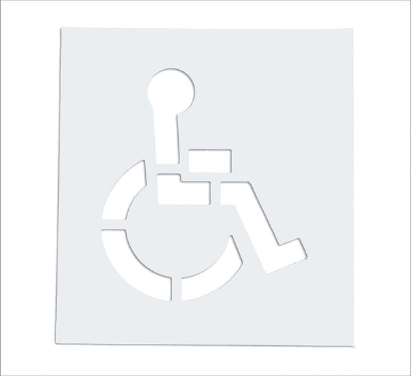 Pavement Stencil, 21 in, Handicap, 1/8