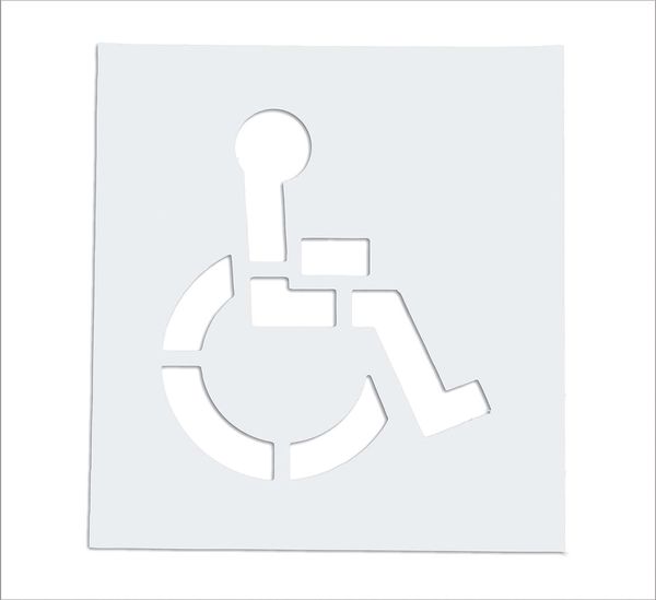 Pavement Stencil, 39 in, Handicap, 1/16