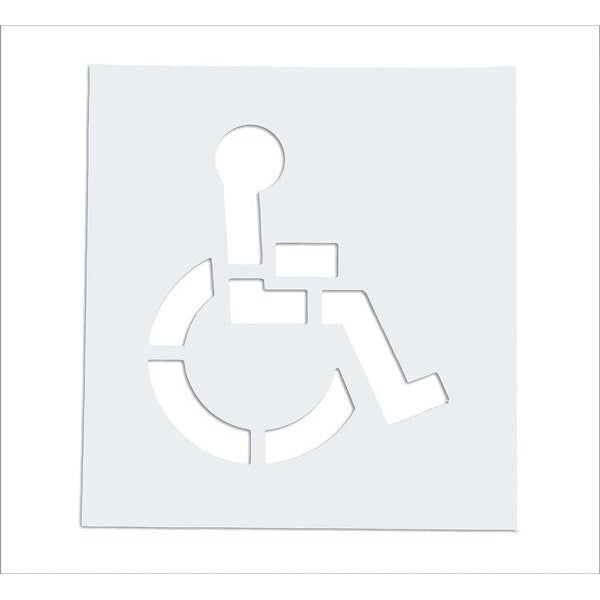 Pavement Stencil, 39 in, Handicap, 1/8