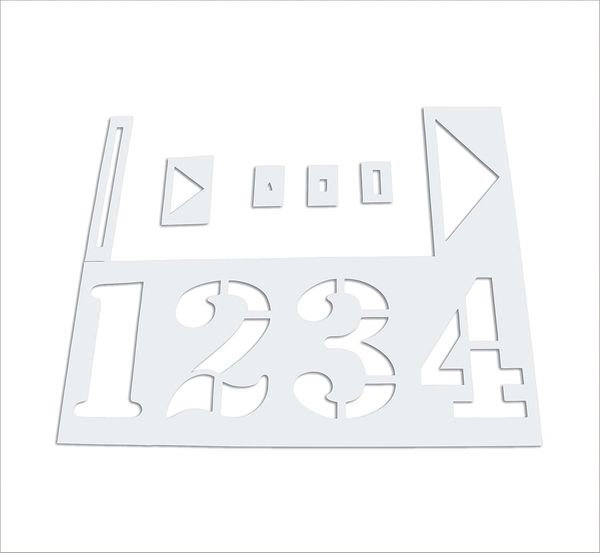 Athletic Stencil, Track & Field, 36in, 1/16
