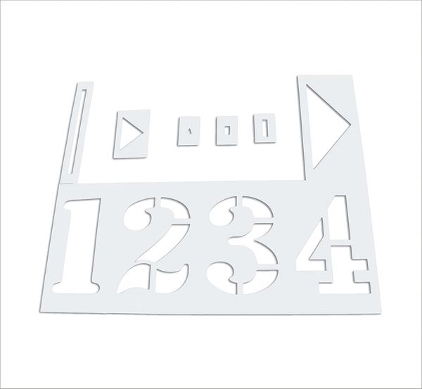 Athletic Stencil, Track & Field, 36in, 1/8