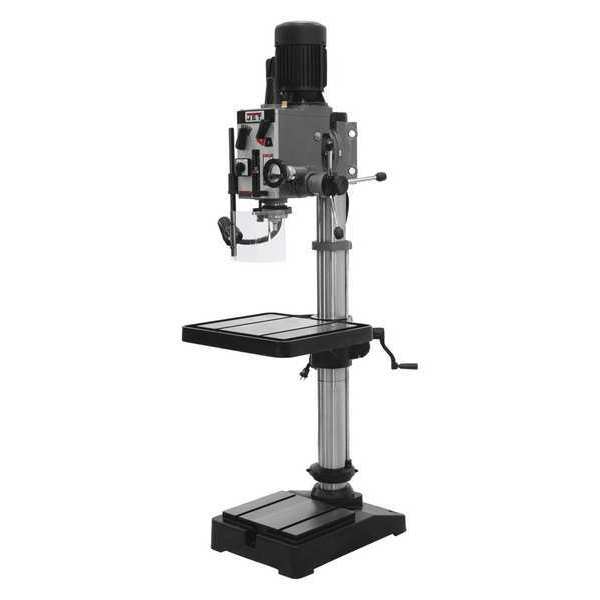 Floor Drill Press, Geared Head Drive, 2 hp, 240 V, 20 in Swing, 12 Speed