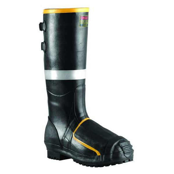 Size 9 Men's Steel Rubber Boot, Black