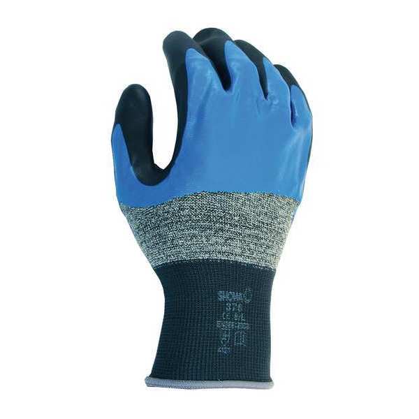 Foam Nitrile Coated Gloves, 3/4 Dip Coverage, Black/Blue, XL, PR