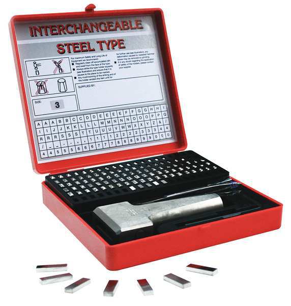 Sharp Face Stamp Kit, 1/16in H, Gothic