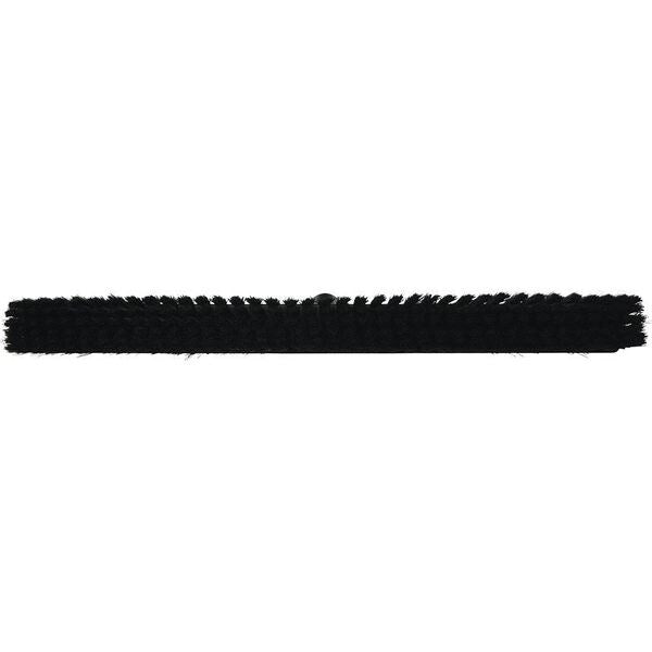 24 in Sweep Face Broom Head, Soft, Synthetic, Black