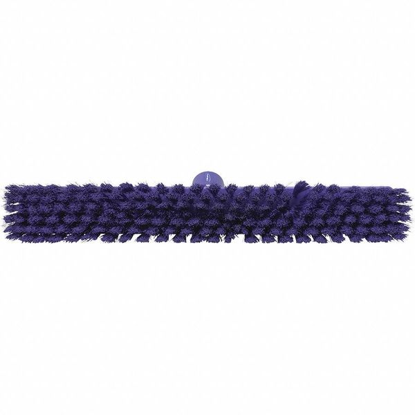 16 in Sweep Face Broom Head, Soft/Stiff Combination, Synthetic, Purple