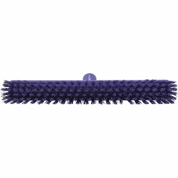 16 in Sweep Face Broom Head, Medium, Synthetic, Purple