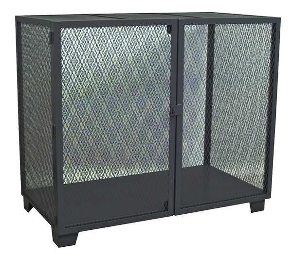 12 ga. Steel Storage Cabinet, 72 in W, 54 in H, Stationary
