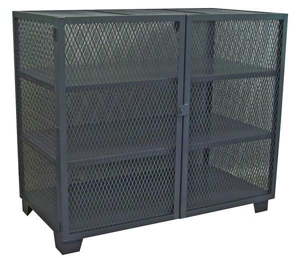 12 ga. Steel Storage Cabinet, 72 in W, 54 in H, Stationary