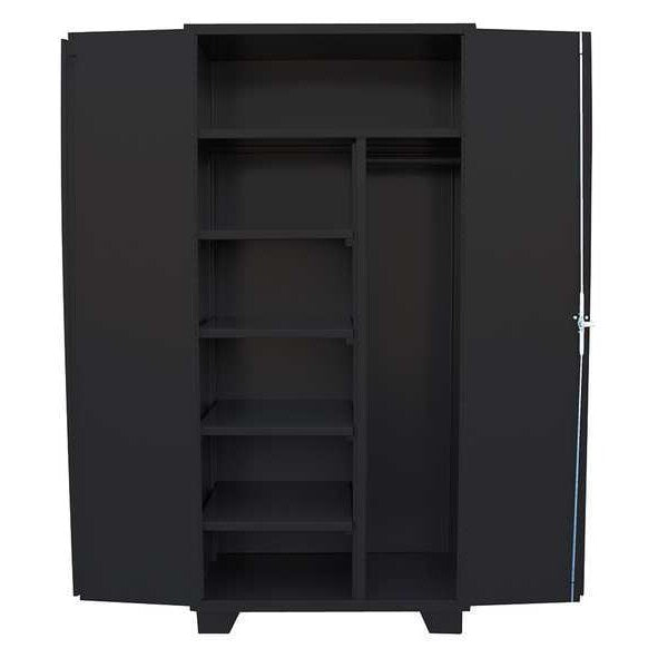 14 ga. Steel Storage Cabinet, 36 in W, 78 in H, Stationary