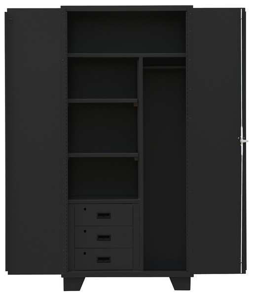 14 ga. Steel Storage Cabinet, 36 in W, 78 in H, Stationary