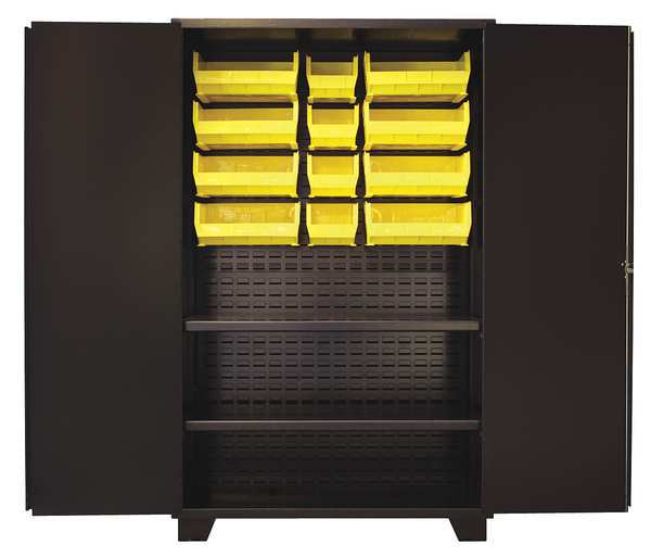 Extra-Heavy Duty Bin Cabinet, 48 in W, 78 in H, 24