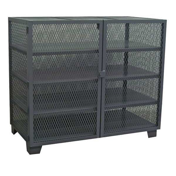 12 ga. Steel Storage Cabinet, 60 in W, 54 in H, Stationary